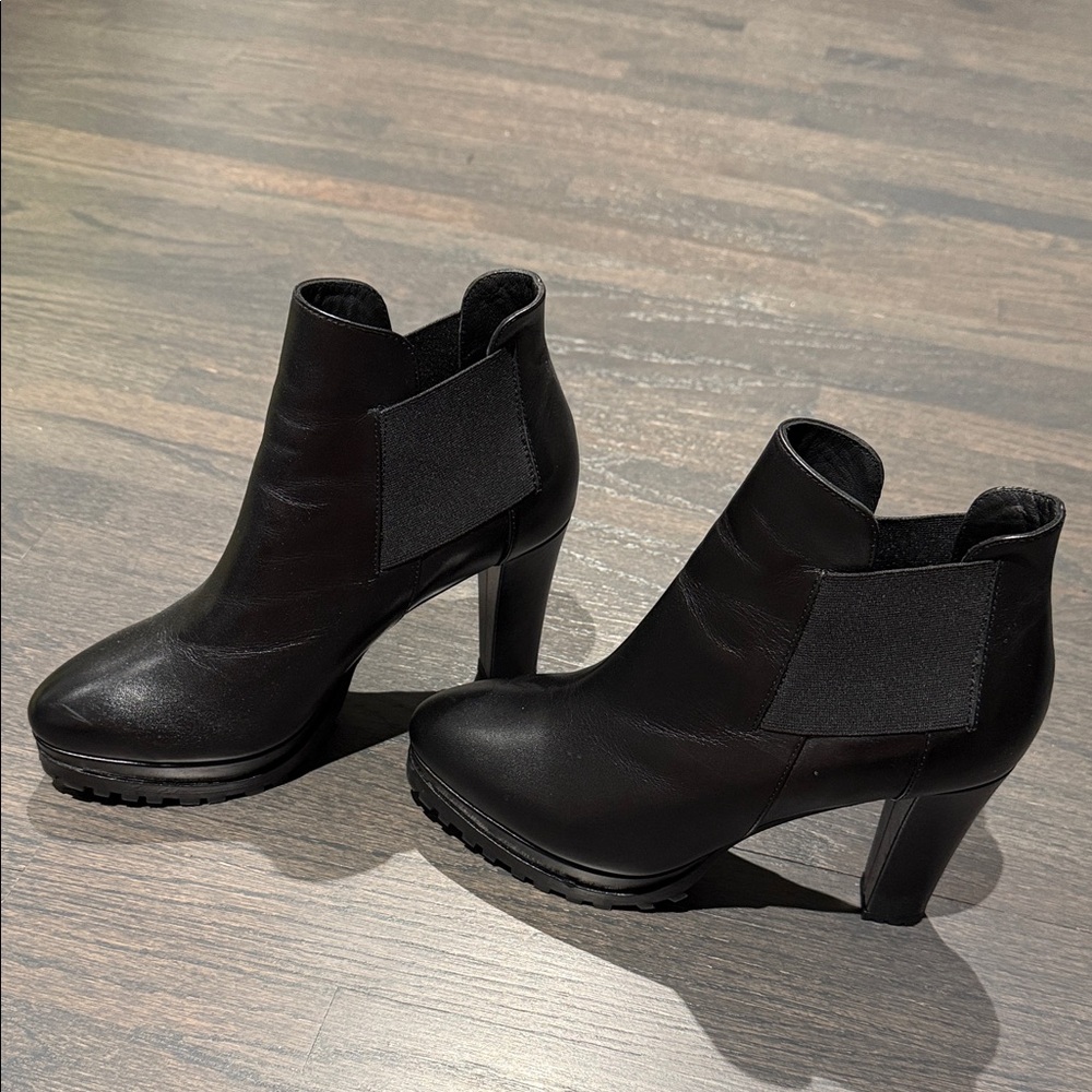 All Saints Black platform Booties